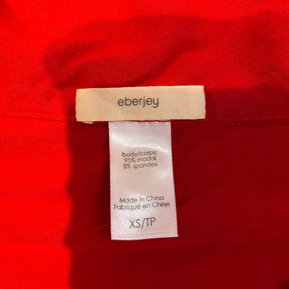 Eberjey Scarlet Pajama Set with Ivory Accents - Picture 3 of 7